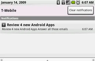 Notification in window shade