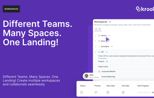 Workspaces - Create multiple workspaces within the org, to suit specific needs. Be it space for Marketing, Sales, Engineering, Product, HR, Operations, Finance or others. Multiple workspaces under one account.