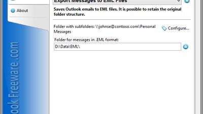 Export Messages to EML Files screenshot 1