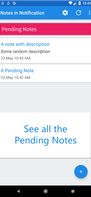 Notes in Notification screenshot 2
