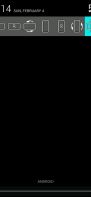 Control panel in the notification bar