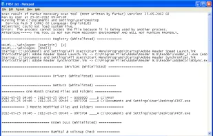Farbar Recovery Scan Tool screenshot 2