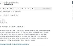 Editing a blog post