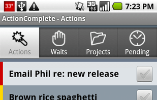 AC for Android: Actions