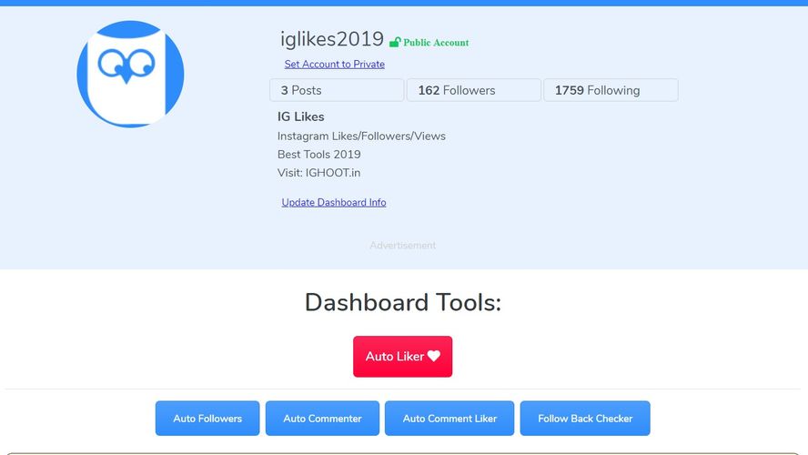 IG Hoot Instagram auto liker in which you get free Instagram auto