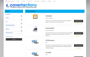 Covertactions.com screenshot 1