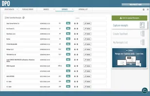 Expense Management & Receipt Capture: Centralized overview of submitted receipts and expenses with validation and approval status.