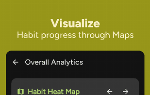 Visualize
Habit progress through Maps