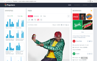 Posts feed with ability to sort posts by type of engagement and filter by post types