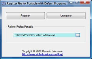 1. Download registerfp.zip and save to Desktop.

2. Unzip the archive and extract the contents to a folder.

3. Double-click the file RegisterFirefoxPortable.exe to run it

4. When you see the User Account Control dialog, click Allow