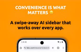 An overlay sidebar that you can access over app app that you choose using swipe and execute ai action without changing the screen.