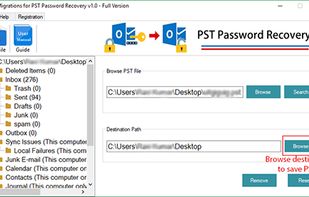 destination to save pst