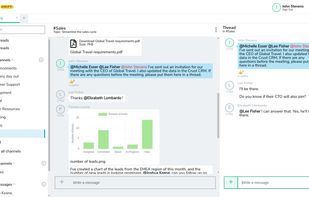 A public channel with an open thread