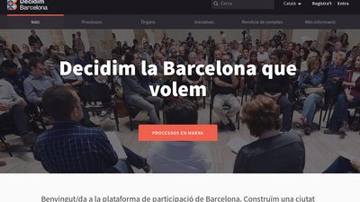 Decidim Barcelona homepage (https://decidim.barcelona)