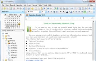 Advanced diary screenshot 1