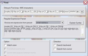 Search dialog box.