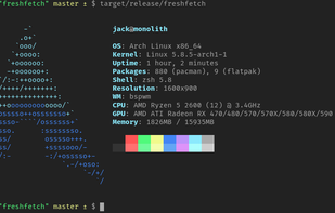 Freshfetch screenshot 1