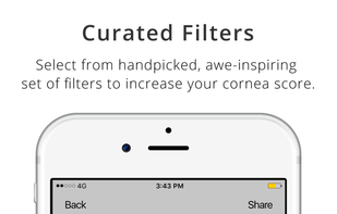 Increase your cornea score from handpicked set of filters