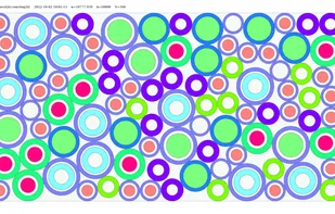 Ring packing optimization in square sheet.