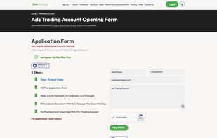 Ads Trading Registration Page