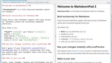MarkdownPad screenshot 1