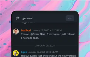 Keep in touch with group chats — invite friends, report spam, and extend the experience.