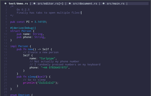 Ox editor screenshot 1