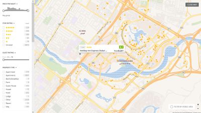 Hotels search by map