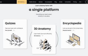 Quizzes, 3D models, articles and encyclopedia