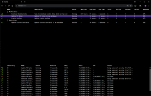 Manage tasks from a real-time dashboard, live streaming console output from your scripts.