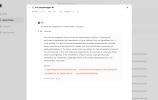 Chat with SEC Filings to extract information