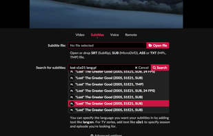 Handy subtitle search will help you fetch captions in your language.