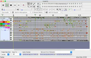 Audacity 2.2.0 MIDI playback running on macOS