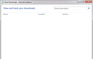 IE11 - Downloads Window