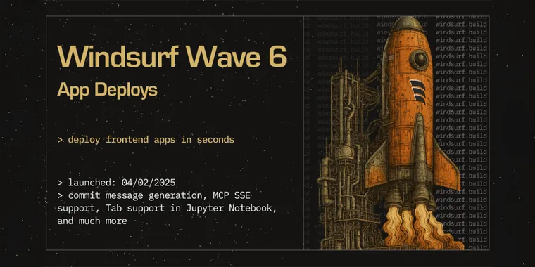 Windsurf Editor Wave 6 brings one-click app deploys, improvements to Windsurf Tabs & more image