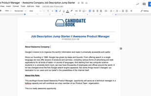 Job Description example