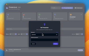 Finderlock screenshot 2