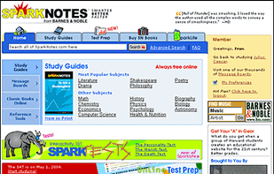 Sparknotes in 2004