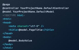 MVC View - aspx page (razor syntax)