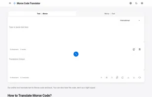 Online Morse Code Translator screenshot 1