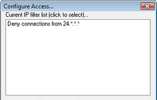 Access control dialog