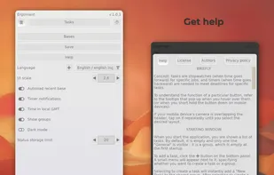 All project (database) management and settings options are located in one place - in the menu. The interface is minimalistic, only the most essential, so it is hard to get confused. The app has a quick help: first a brief concept for those who do not want to waste time, and then a detailed, but concise, description of all functions of the app.