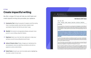 We support bunch of AI features that will improve the writing experience