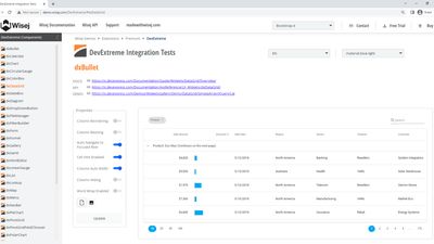 Wisej.NET DevExpress DevExtreme Integration