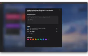 Card editing options