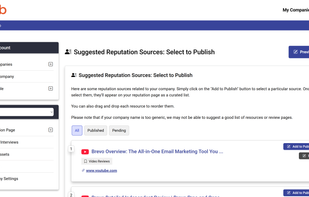 Review suggestions based on company information.