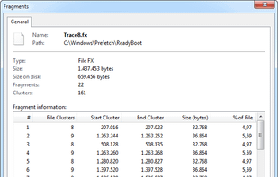 Fragment Information about a file