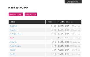 Miniserve screenshot 1