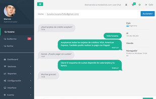 Chat with customers in real time.