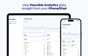 View Plausible Analytics data straight from your iPhone/iPad